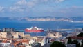 Ferry Exiting Marseilles Old Harbor