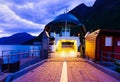 Ferry in fjord Hardanger Norway Royalty Free Stock Photo