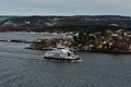 Ferry in fjord Oslo Norway scandinavia europe Royalty Free Stock Photo