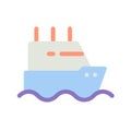 Ferry flat color ui icon