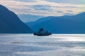 The ferry from Fodnes to Mannheller, Norway Royalty Free Stock Photo