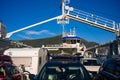 The ferry from Fodnes to Mannheller, Norway Royalty Free Stock Photo