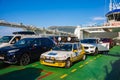 The ferry from Fodnes to Mannheller, Norway Royalty Free Stock Photo