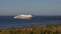 Ferry heading into the port of Hirtshals in northern Jutland Denmark