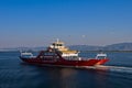 Ferry is heading to Limenas harbour at the island of Thassos