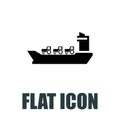 Ferry icon. Flat illustration isolated vector sign