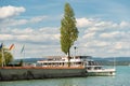 Ferry at the lake of Constance in Mainau in Germany