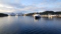 Ferry leaving Bodo Norway Royalty Free Stock Photo