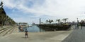 Ferry leaving harbor in Constance Royalty Free Stock Photo