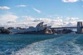 A ferry leaving the Sydney Harbour on a way to Manly, New South Wales, Australia