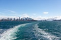 A ferry leaving the Sydney Harbour on a way to Manly, New South Wales, Australia