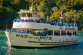 Ferry Maid of the Mist in the Niagara River. Niagara Falls. Royalty Free Stock Photo