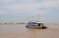 A ferry on Mekong river in Tra Vinh, Vietnam Royalty Free Stock Photo