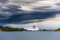 Ferry moored at quay in Karlskrona