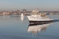 Ferry Munnatawket outbound from Fairhaven Royalty Free Stock Photo