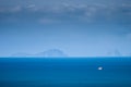 A ferry in North Atlantic Ocean at Ring of Kerry Ireland