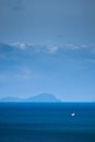 A ferry in North Atlantic Ocean at Ring of Kerry Ireland