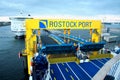 Ferry in the port of Rostock (Germany). Royalty Free Stock Photo