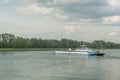 Ferry of Rhinau - Kappel carrying vehicles and passengers