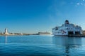 Ferry and ?ruise ship \'Viking Venus\' in port in Malaga, Spain