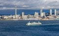 Ferry And Seattle Skyline 8
