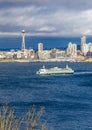 Ferry And Seattle Skyline 9