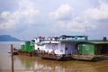 Ferry service to Umanannda Temple at Brahmaputra river Royalty Free Stock Photo