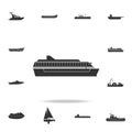 ferry ship icon. Detailed set of water transport icons. Premium graphic design. One of the collection icons for websites, web desi