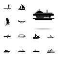 ferry, ship icon. water transportation icons universal set for web and mobile Royalty Free Stock Photo