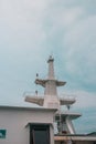 Ferry ship radar tower Royalty Free Stock Photo