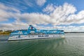 Ferry ship Silja Galaxy departures from Mariehamn Royalty Free Stock Photo