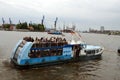 Ferry at St. Pauli Piers Royalty Free Stock Photo