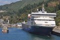 The ferry Strait Ferona rests at her moorings