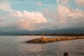 The ferry from Tela to the island of Roatan Royalty Free Stock Photo