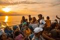 The ferry from Tela to the island of Roatan Royalty Free Stock Photo