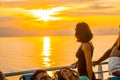 The ferry from Tela to the island of Roatan Royalty Free Stock Photo