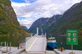 Ferry terminal NÃÂ¦rÃÂ¸yfjord Gudvangen Norway Royalty Free Stock Photo