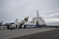 Ferry to Grimsey in Harbor in Dalvik North Iceland