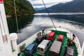 Ferry that transports cars. Norway Royalty Free Stock Photo