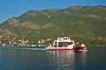 The ferry transports across the Bay of Kotor. Montenegro