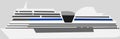 Ferry Vector Illustration and cruise liner. Royalty Free Stock Photo