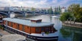 Ferry on Vltava river , Prague