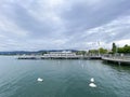 Ferry at Zurich city center harbour