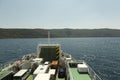 Ferryboat in Adriatic sea in Croatia to island Cres Royalty Free Stock Photo