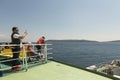 Ferryboat in Adriatic sea in Croatia Royalty Free Stock Photo