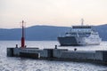 Ferryboat in Adriatic sea in Croatia Royalty Free Stock Photo