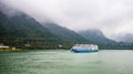 Ferryboat carrying tourist cruising on Yangtze river