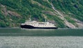 Ferryboat on the Geirangerfjord with mountains in Norway