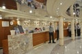 Heraklion, september 5th: Ferryboat Interior in the Harbor of Heraklion in Crete island of Greece