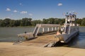 Ferryboat in Mohacs at the Danube river Royalty Free Stock Photo